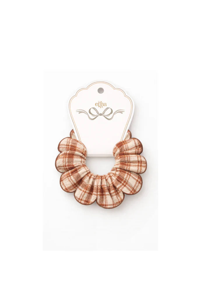Elástico para Cabelo Scrunchie Honey Plaid | Mrs Ertha