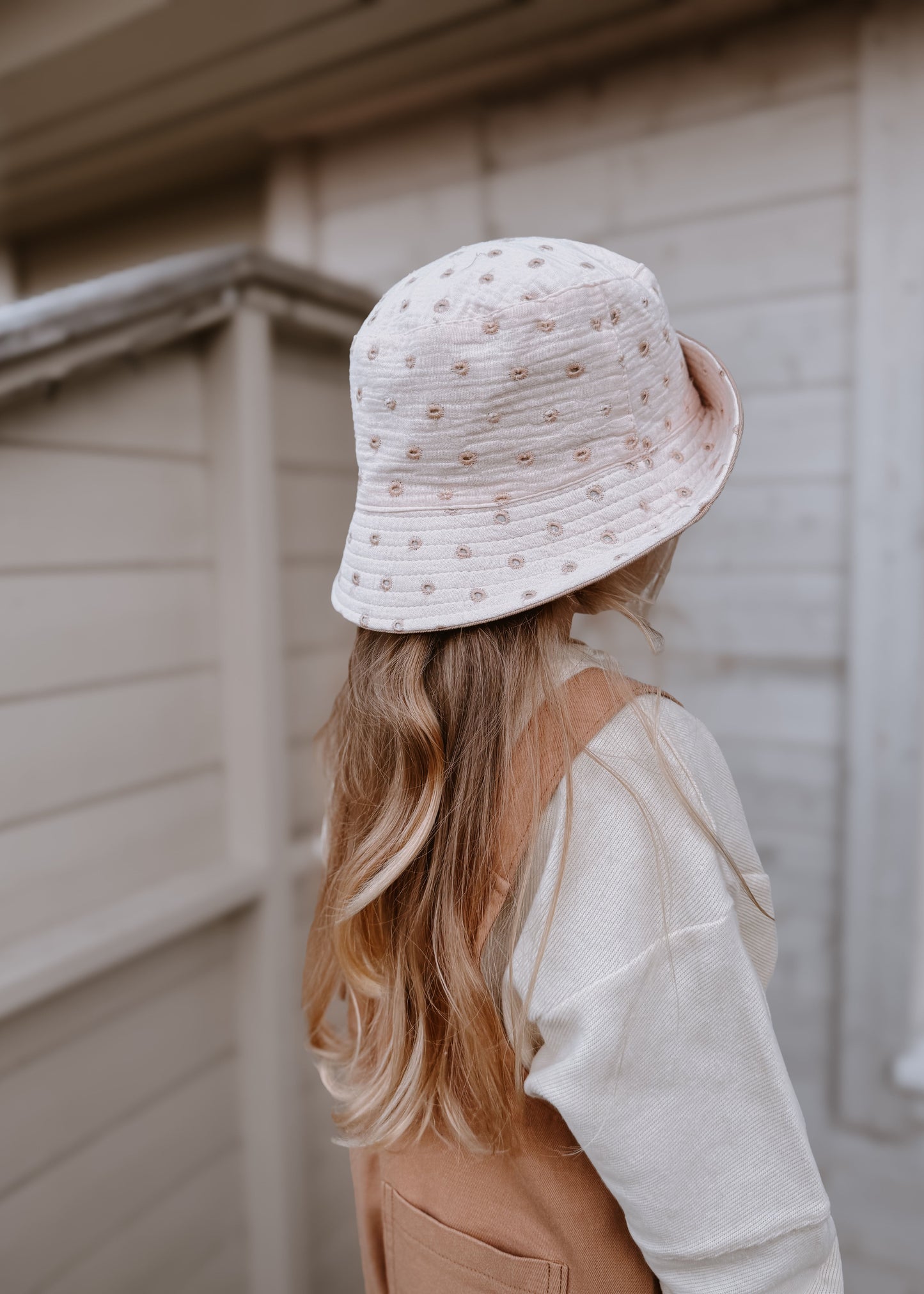 Chapéu Reversível New Buckies Neutral Dots | Mrs Ertha