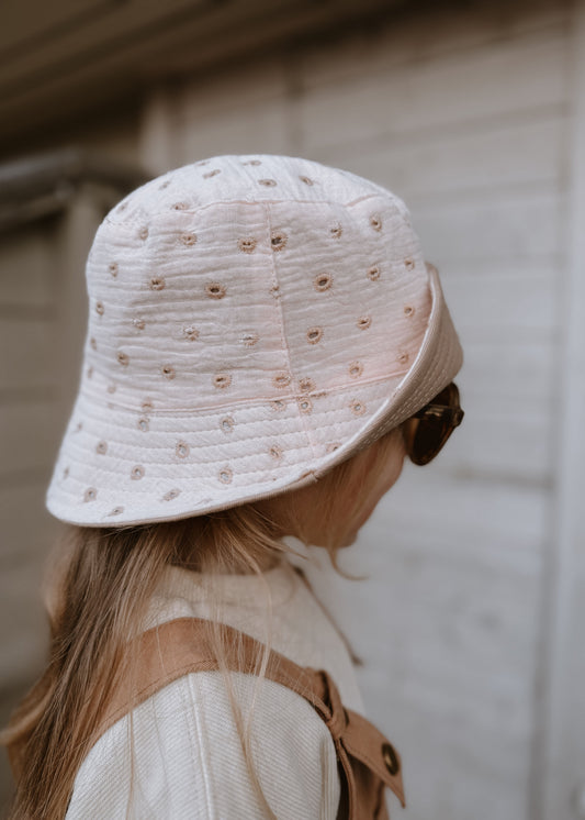 Chapéu Reversível New Buckies Neutral Dots | Mrs Ertha