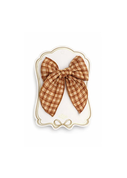 Laço Infantil Honey Plaid para o cabelo | Mrs Ertha