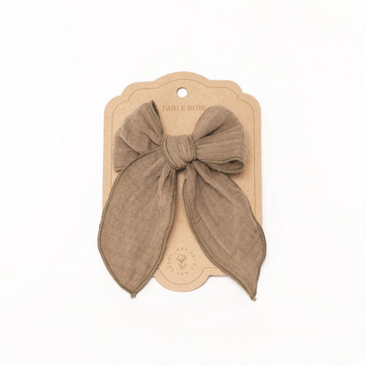 Fable Bow Clip - Olive