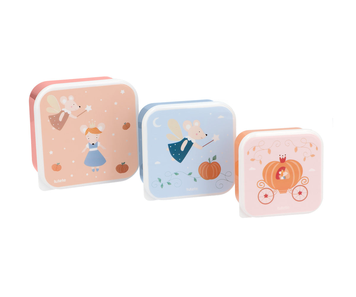 Pack 3 Caixas Lancheiras Tutete - Mouse Fairies