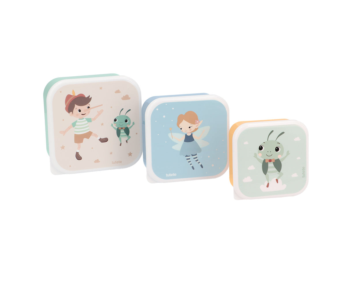 Pack 3 Caixas Lancheiras Tutete - The Wooden Boy