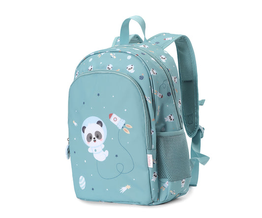 Mochila Média + Porta-chaves Personalizável Tutete - Pandas in Space