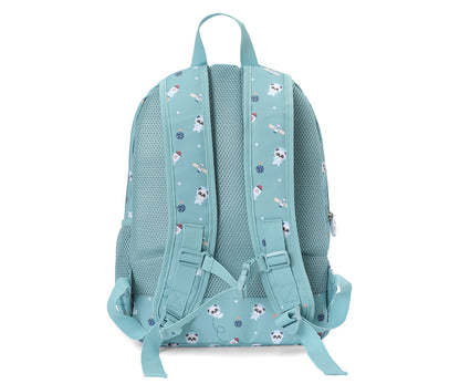 Mochila Média + Porta-chaves Personalizável Tutete - Pandas in Space