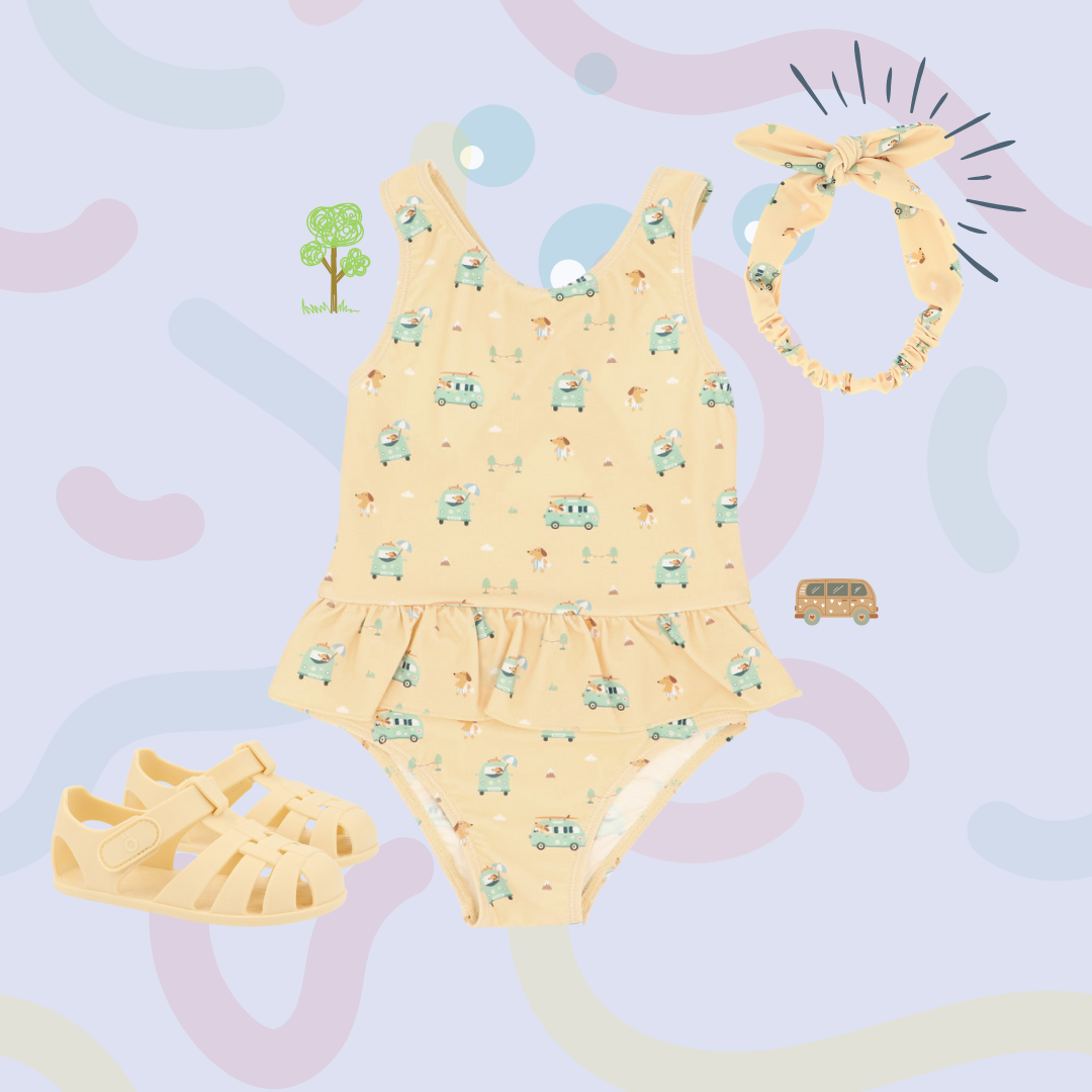 Pack Praia - Fato de Banho + Fita + Sandália Surf Van