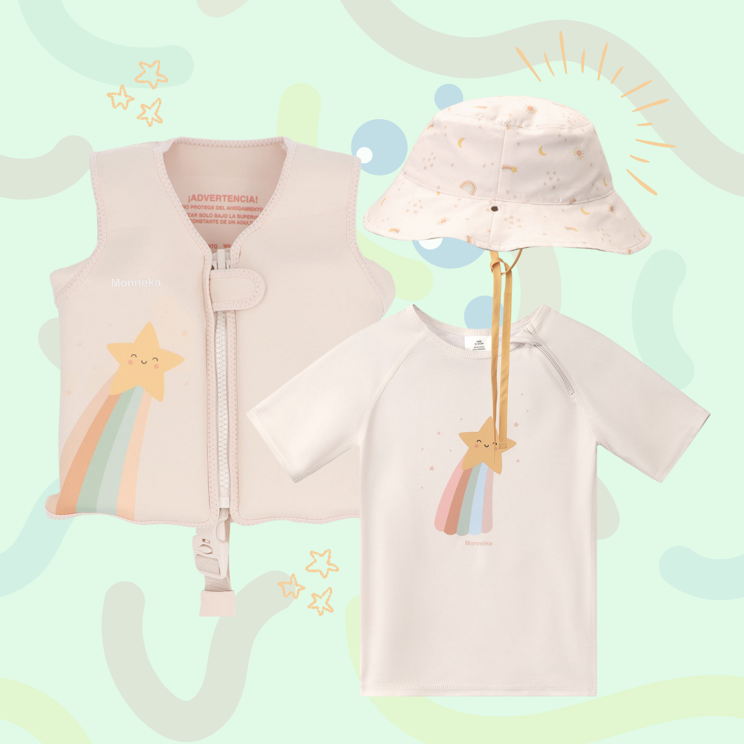 Pack Verão - Colete + t-shirt + Chapéu Monneka Starlight (+2 anos)