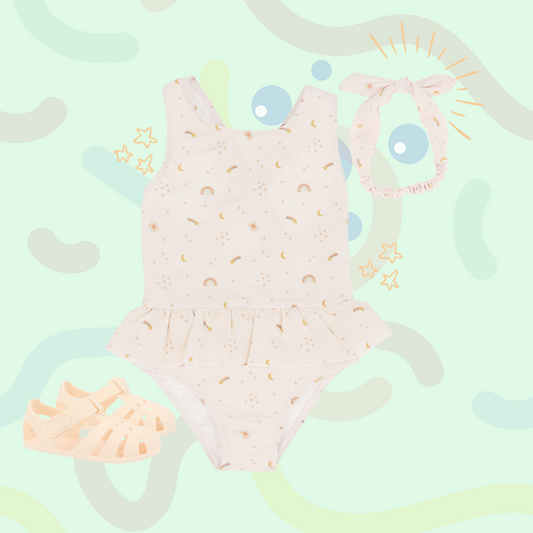 Pack Praia - Fato de Banho + Fita + Sandália Starlight