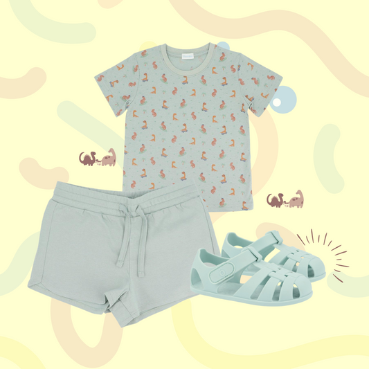Pack Verão - Sandálias + Roupa Cool Dinos (+ 2 anos)