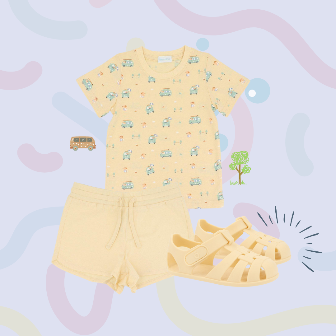 Pack Verão - Sandálias + Roupa Surf Van (+ 2 anos)