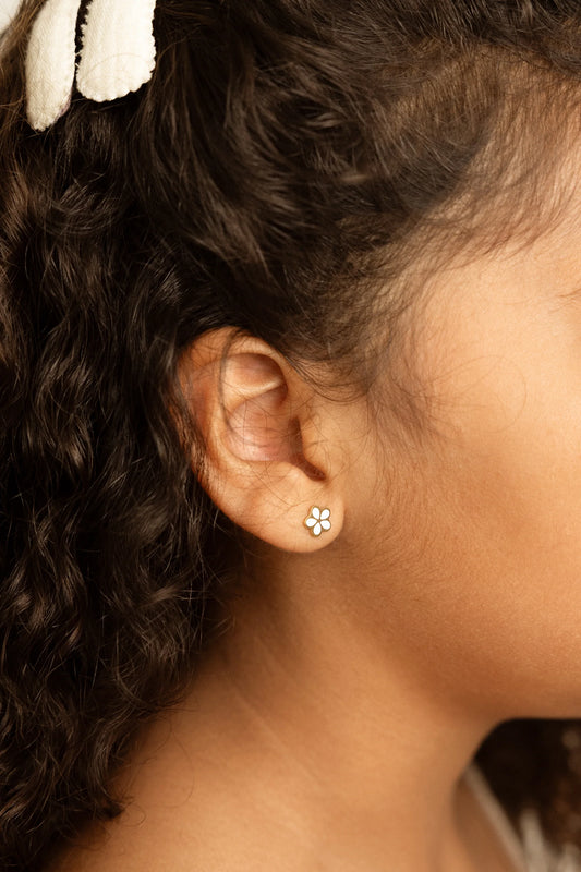 Brincos Studs Earrings - Pure Petal