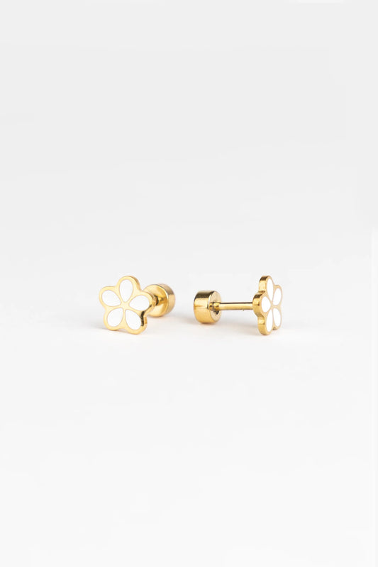 Brincos Studs Earrings - Pure Petal