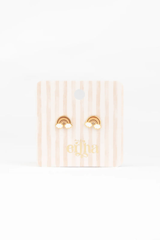Brincos Studs Earrings - Rainbow Dreams