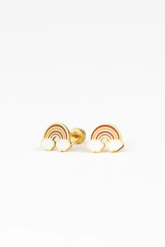 Brincos Studs Earrings - Rainbow Dreams