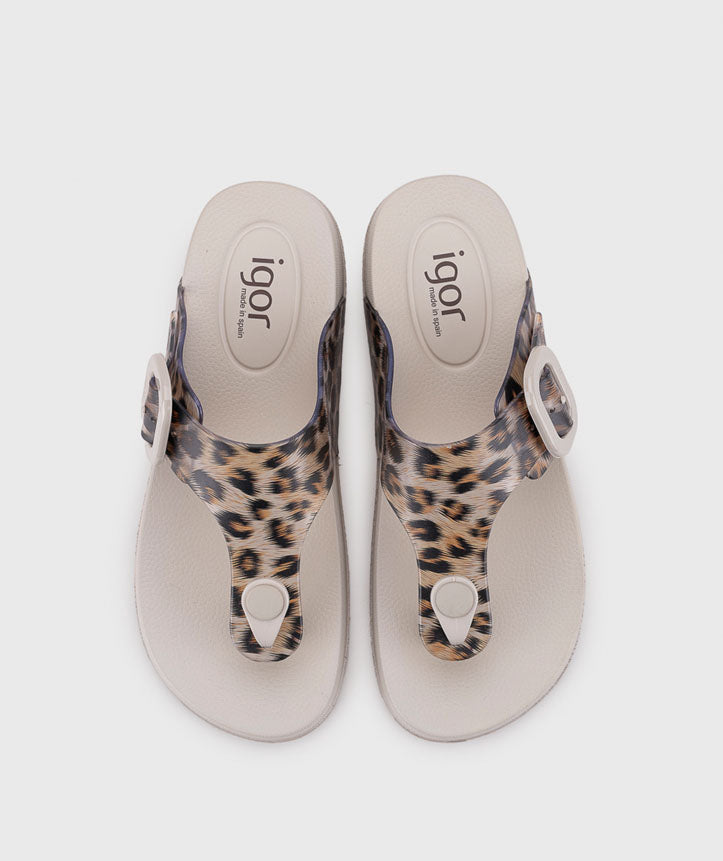 Sandálias Adulto Bari Leopardo Igor