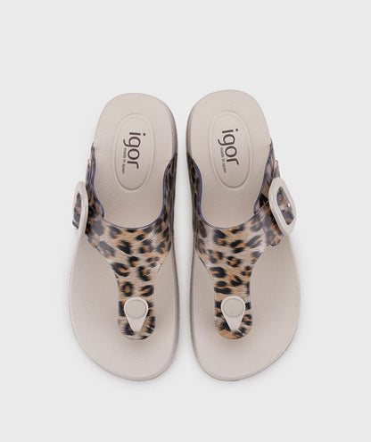 Sandálias Adulto Bari Leopardo Igor