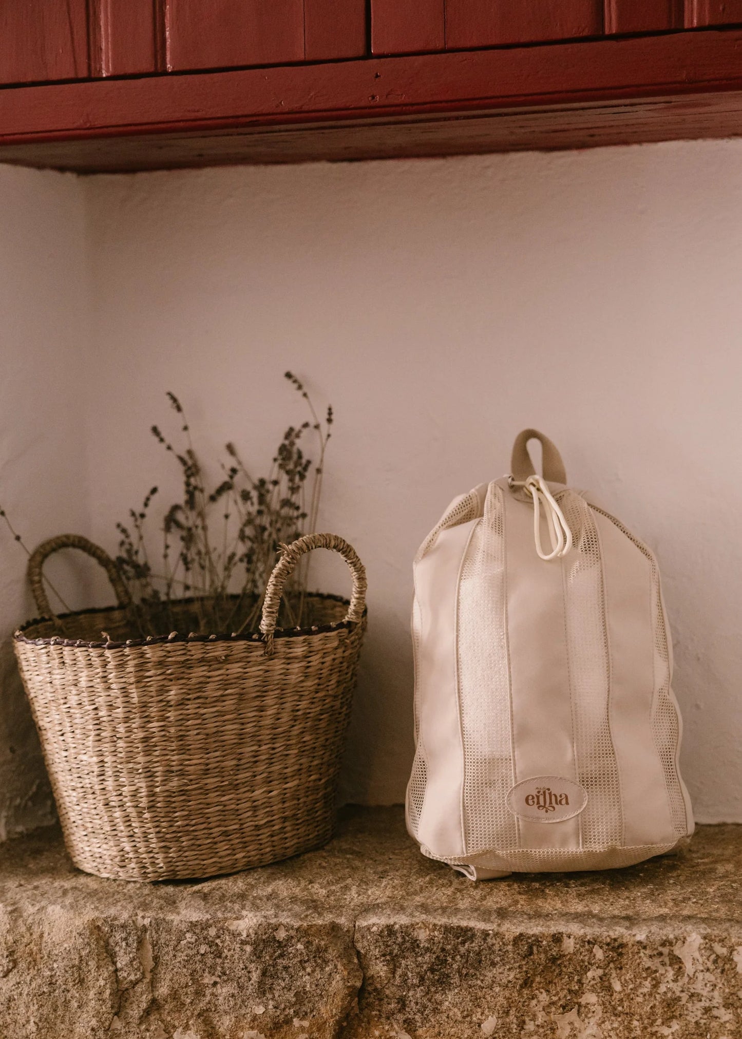 Mochila de Rede para Praia Infantil Vanilla | Mrs Ertha