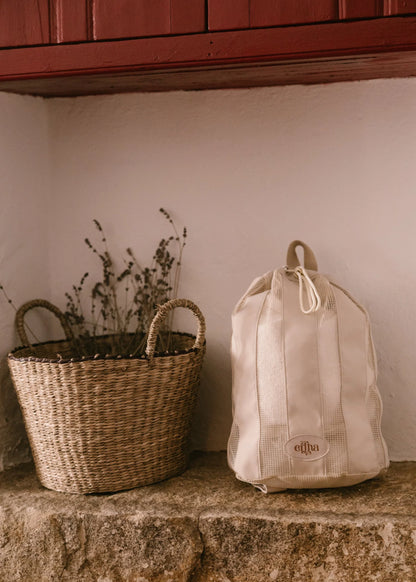 Mochila de Rede para Praia Infantil Vanilla | Mrs Ertha