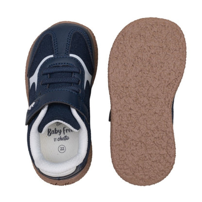 Ténis Retro em Mesh com Atacador Elástico e Velcro Barefoot - Chetto