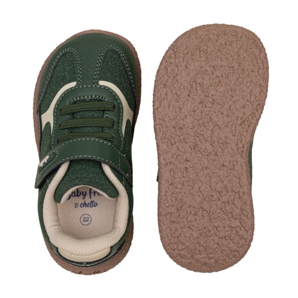 Ténis Retro em Mesh com Atacador Elástico e Velcro Barefoot - Chetto
