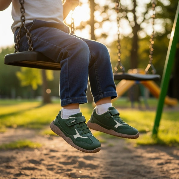 Ténis Retro em Mesh com Atacador Elástico e Velcro Barefoot - Chetto