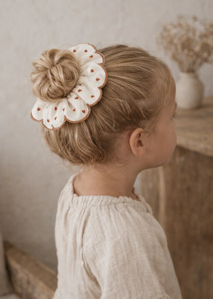 Elástico para Cabelo Scrunchie Tiny Hearts | Mrs Ertha