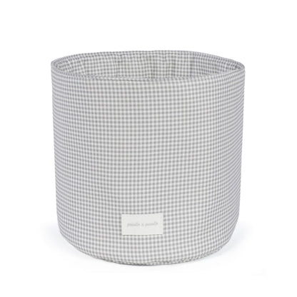 Pasito a Pasito Cesta Organizadora - Little Bloom Vichy Gris