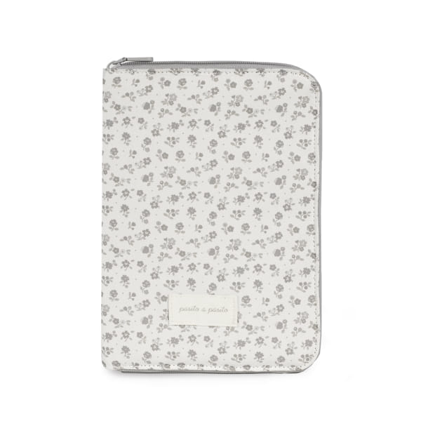 Pasito a Pasito Porta-Documentos - Little Bloom Flowers Gris