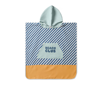 Poncho de Praia Monnëka Stripes Blues & Beyond