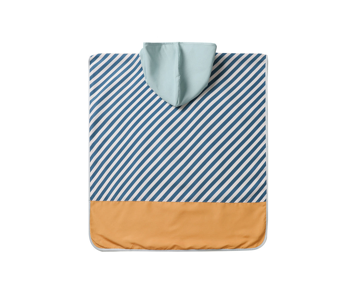Poncho de Praia Monnëka Stripes Blues & Beyond