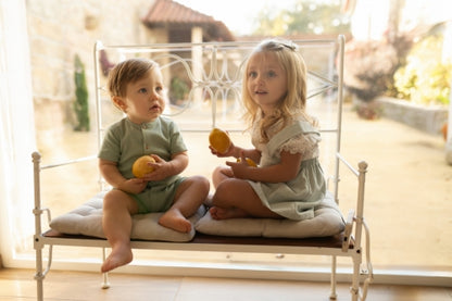 Mighty Love - Macacão em Algodão Canelado Verde Água Ribe