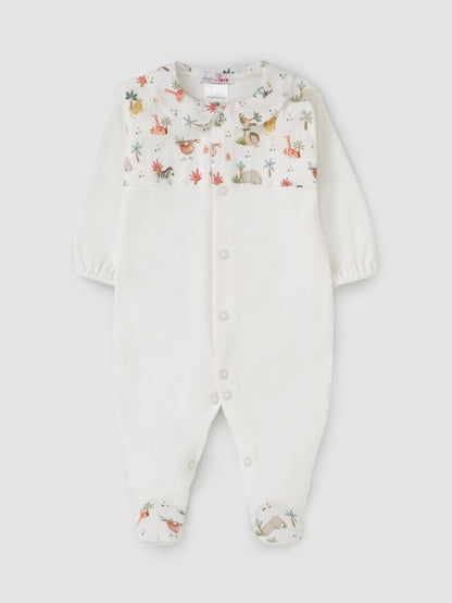 Mighty Love - Babygrow com Estampa de Animais e Gola Clássica Zoo