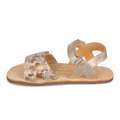 Sandálias em Pele com Velcro Corações Barefoot | Chetto