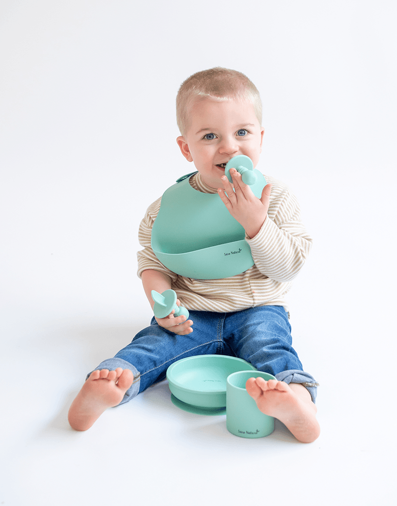 Set de talheres para bebé menta, Alimentação