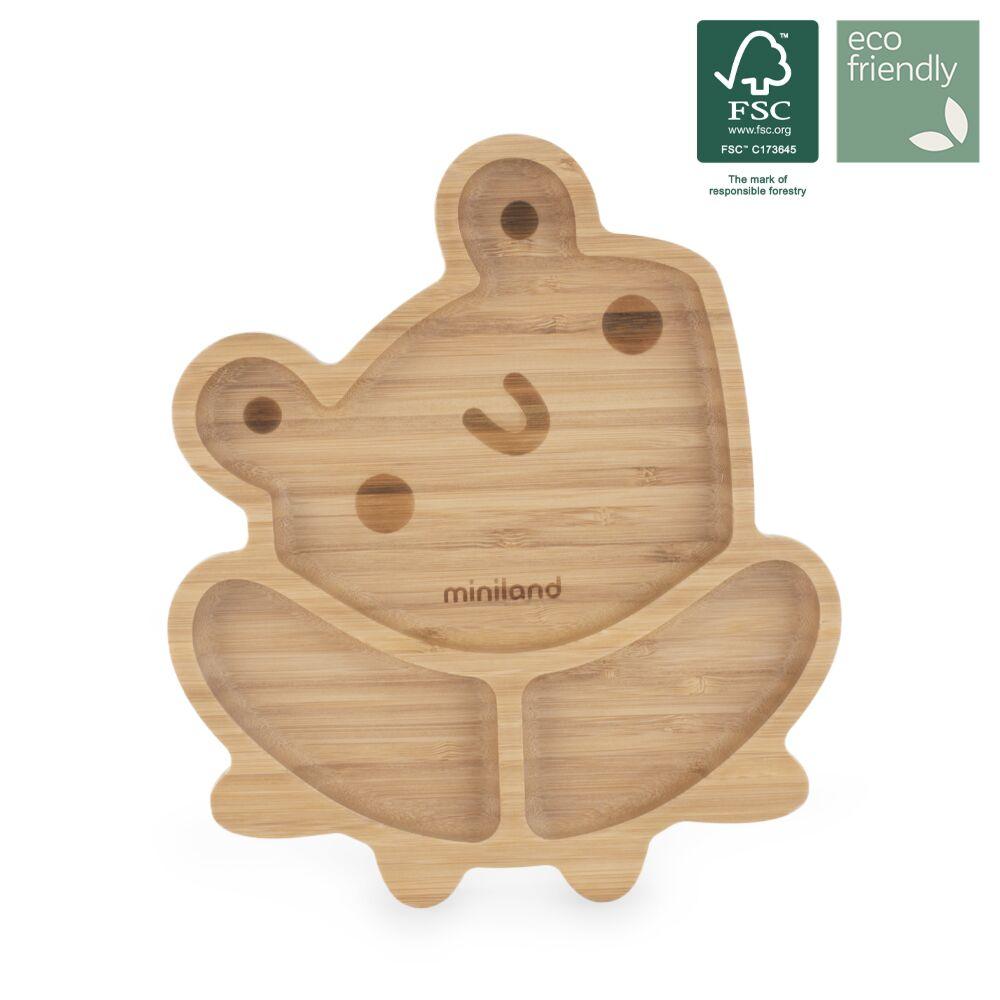 Prato em Madeira Bambu - Wooden Frog - Loja Papás & Bebés