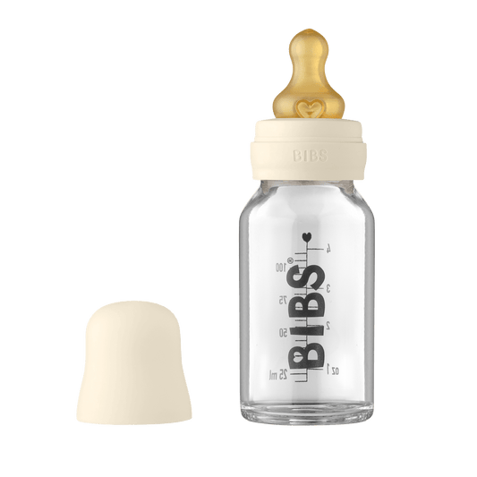 Biberão Vidro BIBS  - Ivory - Loja Papás & Bebés
