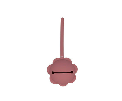 Porta chupeta Silicone Flor Tijolo