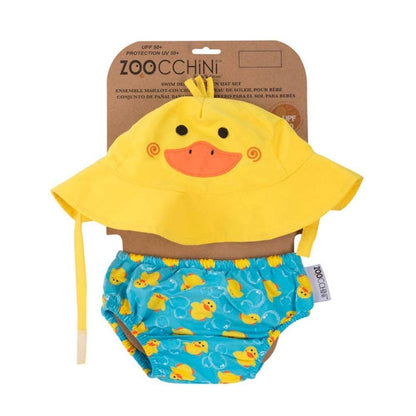 Conjunto De Fralda E Chapéu UPF 50 - Pato - Loja Papás & Bebés