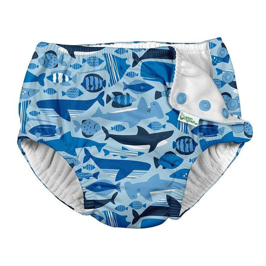 Fralda Reutilizável Para Piscina e Praia - Blue Undersea - Loja Papás & Bebés