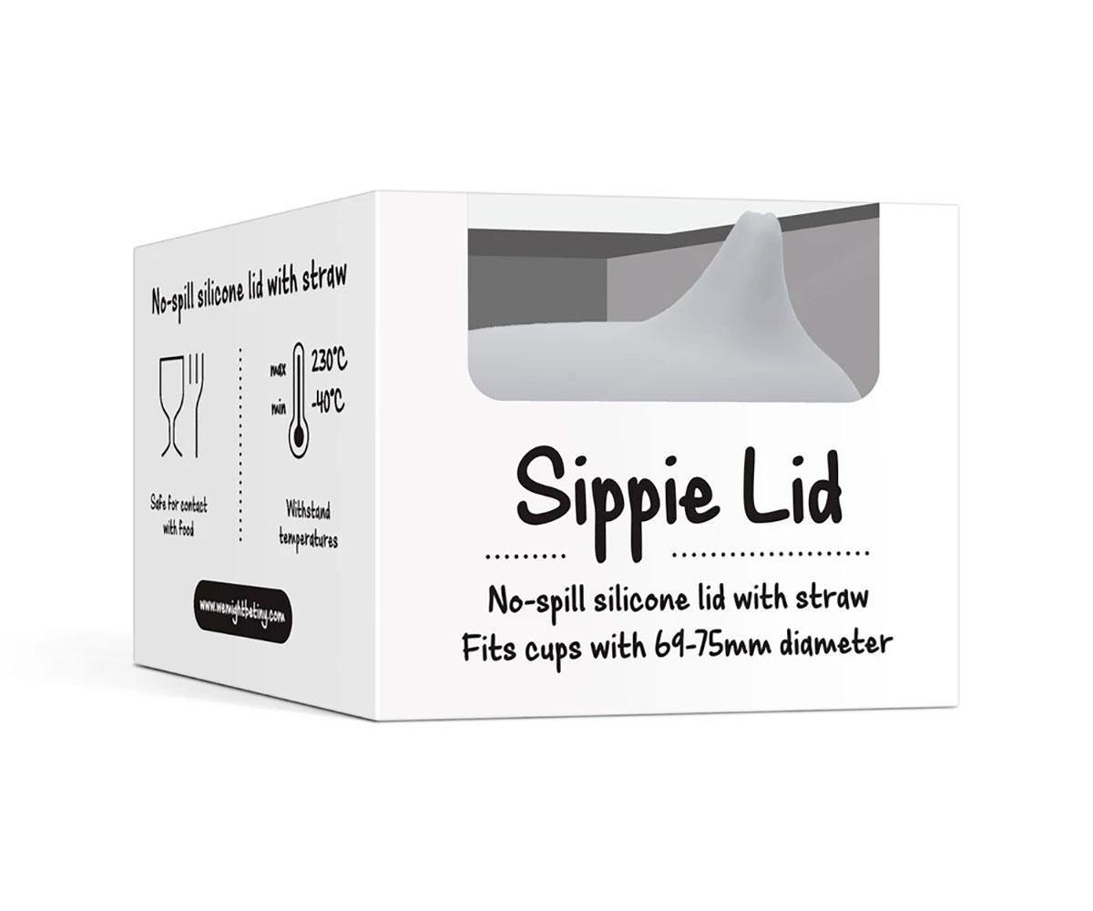 Tampa Sippie para Copo de Silicone - Gris - Loja Papás & Bebés