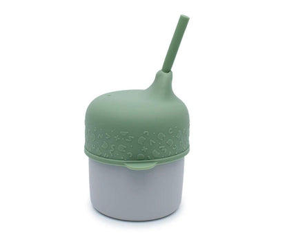 Tampa Sippie para Copo de Silicone - Sage - Loja Papás & Bebés