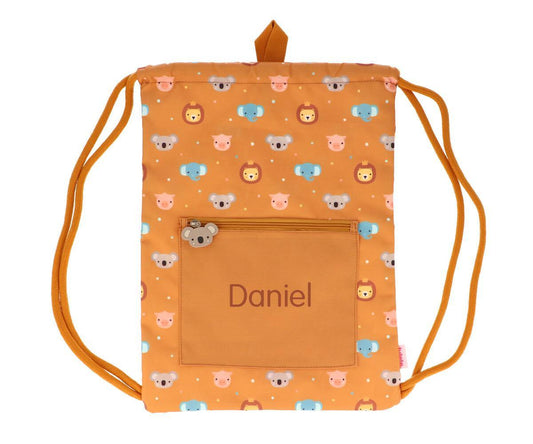 Mochila Saco Impermeável Personalizável - Animal Friends - Loja Papás & Bebés