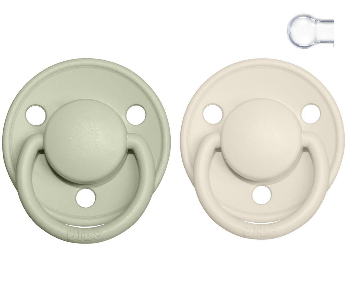 Bibs De Lux Silicone - Ivory/Sage - Loja Papás & Bebés