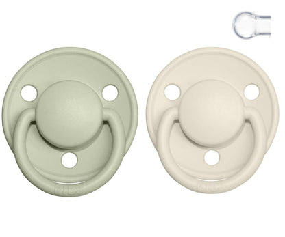Bibs De Lux Silicone - Ivory/Sage - Loja Papás & Bebés