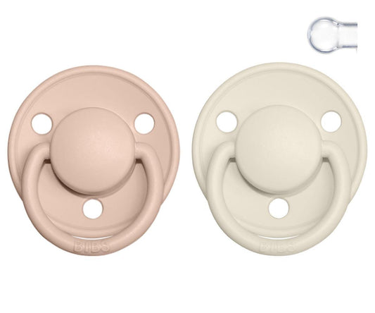 Bibs De Lux Silicone - Ivory/Blush - Loja Papás & Bebés