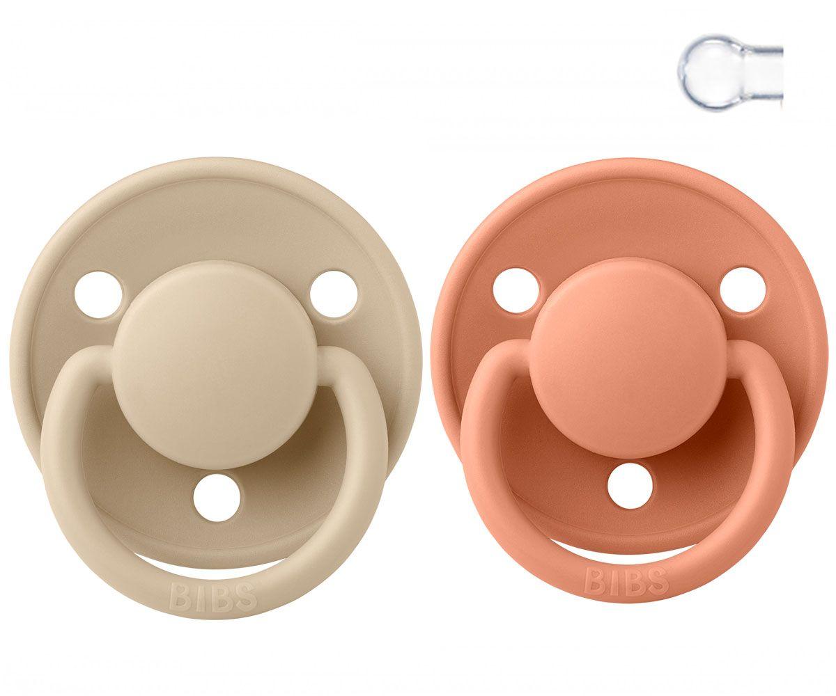 Bibs De Lux Silicone - Vanilla/Peach - Loja Papás & Bebés