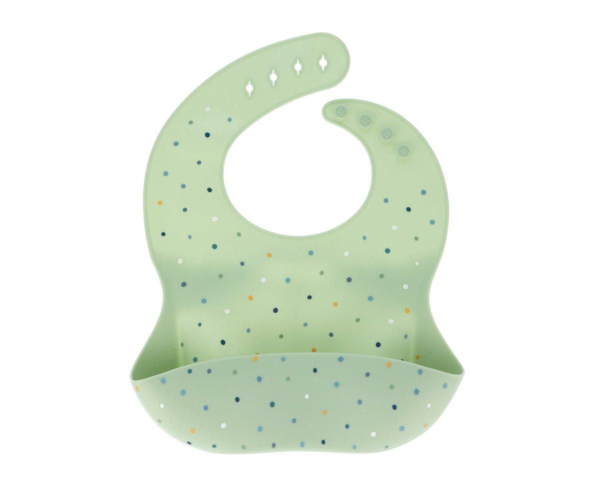 Babete de Silicone Dots Sage - Loja Papás & Bebés