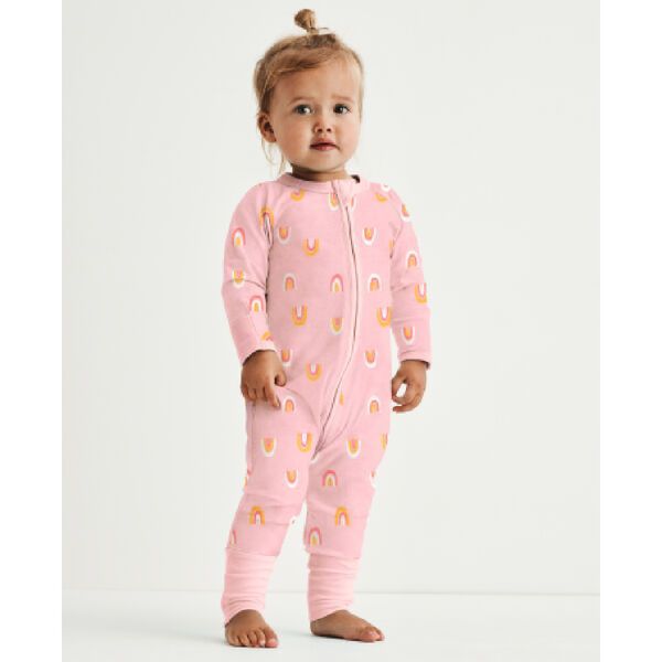 Pijama de bebé estampado arco-íris