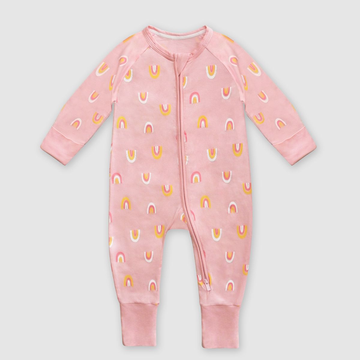 Pijama de bebé estampado arco-íris