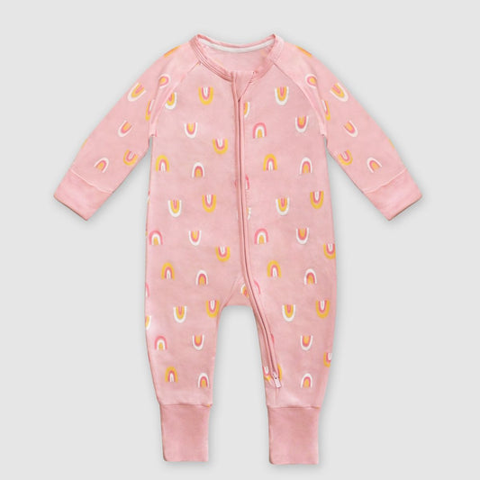 Pijama de bebé estampado arco-íris